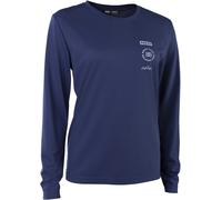 Ion - Maillot de VTT léger et respirant - Bike Jersey S_Ionic LS DR W Midnight pour Femme en Coton - Taille S - Bleu Bleu S