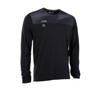Ion - T-shirt de VTT à manches longues en mérinos - Bike Jersey Traze Amp LS M Black pour Homme en Laine - Taille S - Noir Noir S