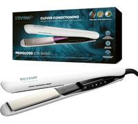 Ion Shine Progloss Ceramic , With Ionic Technology For A Frisottis-Free Result, Infused In A Progloss Bath With Keratin, Argan Oil And Coconut Oil, Variable Temp, White