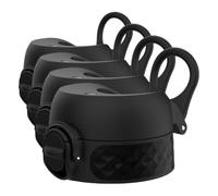 ION8 Couvercle Anti-fuite OneTouch 2.0 | Pour Gourdes 750ml, 920ml, 1000ml, 1200ml Remplacement, Grande, Plastique, Noir (Lot de 4)