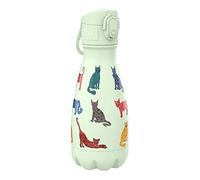 Ion8 Étanche Gourde Inox Isotherme Réutilisable, 280ml, Chats