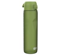 Ion8 Gourde 1l, 1000ml, Anti-Fuite, Facile à Ouvrir, Verrouillage Sécurisé, Poignée de Transport, Lavable en Lave-vaisselle, Sans BPA, Idéale pour le Sport et la Salle de Sport, Vert Kaki
