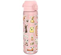 Ion8 Gourde, 500ml, Anti-Fuite, Facile à Ouvrir, Verrouillage Sécurisé, Lavable en Lave-vaisselle, Poignée de Transport, S'adapte aux Porte-gobelets, Facile à Nettoyer, Chiens