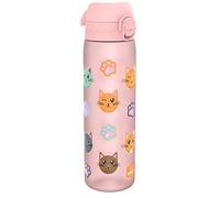 Ion8 Gourde, 500ml, Anti-Fuite, Facile à Ouvrir, Verrouillage Sécurisé, Lavable en Lave-vaisselle, Poignée de Transport, S'adapte aux Porte-gobelets, Facile à Nettoyer, Chats