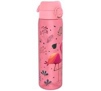 Ion8 Gourde, 500ml, Anti-Fuite, Facile à Ouvrir, Verrouillage Sécurisé, Lavable en Lave-vaisselle, Poignée de Transport, S'adapte aux Porte-gobelets, Facile à Nettoyer, Flamants Roses