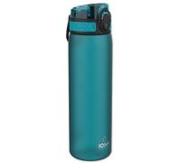 Ion8 Gourde, 500ml, Anti-Fuite, Facile à Ouvrir, Verrouillage Sécurisé, Lavable en Lave-vaisselle, Sans BPA, Poignée de Transport, S'adapte aux Porte-gobelets, Facile à Nettoyer, Aqua