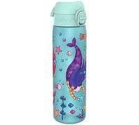 Ion8 Gourde, 500ml, Anti-Fuite, Facile à Ouvrir, Verrouillage Sécurisé, Lavable en Lave-vaisselle, Sans BPA, Poignée de Transport, S'adapte aux Porte-gobelets, Facile à Nettoyer, Motif Sirènes