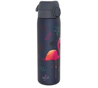 Ion8 Gourde, 500ml, Anti-Fuite, Facile à Ouvrir, Verrouillage Sécurisé, Lavable en Lave-vaisselle, Sans BPA, Poignée de Transport, S'adapte aux Porte-gobelets, Facile à Nettoyer, Flamant