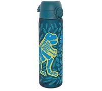 Ion8 Gourde, 500ml, Anti-Fuite, Facile à Ouvrir, Verrouillage Sécurisé, Lavable en Lave-vaisselle, Sans BPA, Poignée de Transport, S'adapte aux Porte-gobelets, Facile à Nettoyer, Motif Dinosaures