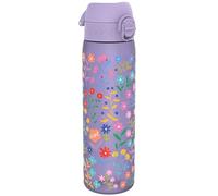 ION8 Gourde, 500ml, Anti-Fuite, Facile à Ouvrir, Verrouillage Sécurisé, Lavable en Lave-vaisselle, Sans BPA, Poignée de Transport, S'adapte aux Porte-gobelets, Facile à Nettoyer, Floral Délicat