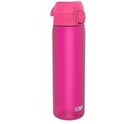 Ion8 Gourde, 500ml, Anti-Fuite, Facile à Ouvrir, Verrouillage Sécurisé, Lavable en Lave-vaisselle, Sans BPA, Poignée de Transport, S'adapte aux Porte-gobelets, Facile à Nettoyer, Rose