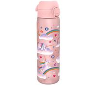 Ion8 Bouteille d'eau fine anti-fuite, Sans BPA, Licorne arc-en-ciel, 500ml (18oz)