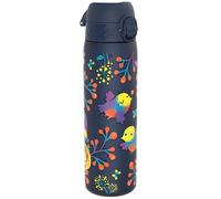 ION8 Gourde, 500ml, Anti-Fuite, Facile à Ouvrir, Verrouillage Sécurisé, Lavable en Lave-vaisselle, Sans BPA, Poignée de Transport, S'adapte aux Porte-gobelets, Facile à Nettoyer, Motif Des Oiseaux