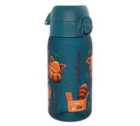 Ion8 Gourde Enfant, 350ml, Anti-Fuite, Facile à Ouvrir, Verrouillage Sécurisé, Lavable en Lave-Vaisselle, Sans BPA, Poignée de Transport, Facile à Nettoyer, Carbone Neutre, Motif Pandas roux