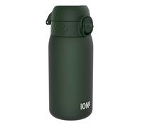 Ion8 Gourde Enfant, 350ml, Anti-Fuite, Facile à Ouvrir, Verrouillage Sécurisé, Lavable en Lave-Vaisselle, Sans BPA, Poignée de Transport, Facile à Nettoyer, Carbone Neutre, Vert Foncé