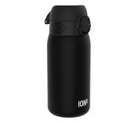 Ion8 Gourde Enfant, 350ml, Anti-Fuite, Facile à Ouvrir, Verrouillage Sécurisé, Lavable en Lave-Vaisselle, Sans BPA, Poignée de Transport, Facile à Nettoyer, Carbone Neutre, Noir