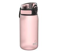 Ion8 Gourde Enfant, 350ml, Anti-Fuite, Facile à Ouvrir, Verrouillage Sécurisé, Lavable en Lave-Vaisselle, Sans BPA, Poignée de Transport, Facile à Nettoyer, Carbone Neutre, Quartz Rose