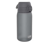 Ion8 Gourde Enfant, 350ml, Anti-Fuite, Facile à Ouvrir, Verrouillage Sécurisé, Lavable en Lave-Vaisselle, Poignée de Transport, Facile à Nettoyer, Gris