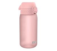 Ion8 Gourde Enfant, 350ml, Anti-Fuite, Facile à Ouvrir, Verrouillage Sécurisé, Lavable en Lave-Vaisselle, Sans BPA, Poignée de Transport, Facile à Nettoyer, Carbone Neutre, Quartz Rose