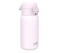 Ion8 Gourde Enfant, Inox Léger, 400ml, Non Isolé, Anti-Fuite, Facile à Ouvrir, Verrouillage Sécurisé, Lavable au Lave-Vaisselle, Poignée de Transport, Acier Inoxydable, Lilas