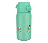 ION8 Gourde Enfant Inox 400ml, Anti-Fuite, Facile à Ouvrir, Verrouillage Sécurisé, Lavable au Lave-Vaisselle, Poignée de Transport, Facile à Nettoyer, Durable, Acier Inoxydable, Design Oeuf À Dragon