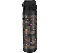 Ion8 Gourde Inox Léger, 600ml, Non Isolé, Anti-Fuite, Facile à Ouvrir, Verrouillage Sécurisé, Lavable au Lave-Vaisselle, Poignée de Transport, Durable, Acier Inoxydable, Joueur