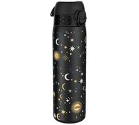 Ion8 Gourde Inox, 600ml, Anti-Fuite, Facile à Ouvrir, Verrouillage Sécurisé, Lavable au Lave-Vaisselle, Poignée de Transport, Durable, Acier Inoxydable, Motif 3D Céleste