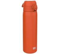 ION8 Gourde Inox Léger, 600ml, Non Isolé, Anti-Fuite, Facile à Ouvrir, Verrouillage Sécurisé, Lavable au Lave-Vaisselle, Poignée de Transport, Acier Inoxydable, Orange Chaleureux