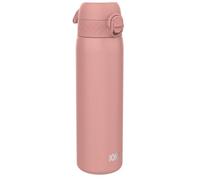 Ion8 Gourde Inox Léger, 600ml, Non Isolé, Anti-Fuite, Facile à Ouvrir, Verrouillage Sécurisé, Lavable au Lave-Vaisselle, Poignée de Transport, Durable, Acier Inoxydable, Rose Cendré