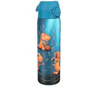 ION8 Gourde Inox, 600ml, Anti-Fuite, Facile à Ouvrir, Verrouillage Sécurisé, Lavable au Lave-Vaisselle, Poignée de Transport, Durable, Acier Inoxydable, Motif 3D Bande de Dinosaure