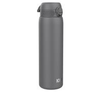 ION8 Gourde Isotherme 1 Litre, 920 ml, Anti-Fuite, Facile à Ouvrir, Verrouillage Sécurisé, Lavable au Lave-Vaisselle, Acier Inoxydable, Isolation Sous Vide, Idéale pour le Sport et le Yoga, Gris