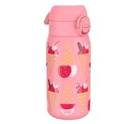 Ion8 Gourde Isotherme Enfant, Inox, 320ml, Anti-Fuite, Facile à Ouvrir, Verrouillage Sécurisé, Lavable au Lave-Vaisselle, Poignée de Transport, Durable, Acier Inoxydable, Motif 3D Glace