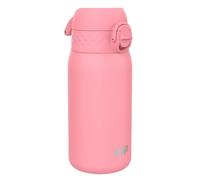 Ion8 Gourde Isotherme Enfant, Inox, 320ml, Anti-Fuite, Facile à Ouvrir, Verrouillage Sécurisé, Lavable au Lave-Vaisselle, Poignée de Transport, Durable, Acier Inoxydable, Rose