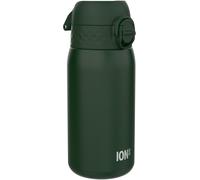 Ion8 Gourde Isotherme Enfant, Inox, 320ml, Anti-Fuite, Facile À Ouvrir, Verrouillage Sécurisé, Lavable Au Lave-Vaisselle, Poignée De Transport, Durable, Acier Inoxydable, Vert Foncé