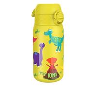 ION8 Gourde Isotherme Enfant, Inox, 320ml, Anti-Fuite, Facile à Ouvrir, Verrouillage Sécurisé, Lavable au Lave-Vaisselle, Poignée de Transport, Durable, Acier Inoxydable, Motif 3D Dinosaures