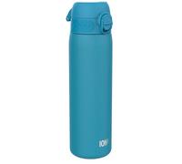 ION8 Gourde Isotherme Inox, 500ml, Anti-Fuite, Facile à Ouvrir, Verrouillage Sécurisé, Lavable au Lave-Vaisselle, Poignée de Transport, S'adapte aux Porte-gobelets, Acier Inoxydable, Bleu