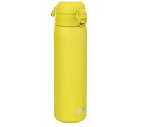 ION8 Gourde Isotherme Inox, 500ml, Anti-Fuite, Facile à Ouvrir, Verrouillage Sécurisé, Lavable au Lave-Vaisselle, Poignée de Transport, S'adapte aux Porte-gobelets, Acier Inoxydable, Jaune