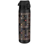 Ion8 Gourde Isotherme Inox, 500ml, Anti-Fuite, Facile à Ouvrir, Verrouillage Sécurisé, Lavable au Lave-Vaisselle, Poignée de Transport, Facile à Nettoyer, Acier Inoxydable, Motif Joueur