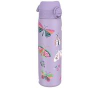 Ion8 Gourde Isotherme Inox, 500ml, Anti-Fuite, Facile à Ouvrir, Verrouillage Sécurisé, Lavable au Lave-Vaisselle, Poignée de Transport, Facile à Nettoyer, Acier Inoxydable, Papillon