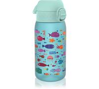 Ion8 Gourde Enfant, 350ml, Anti-Fuite, Facile à Ouvrir, Verrouillage Sécurisé, Lavable en Lave-Vaisselle, Sans BPA, Poignée de Transport, Facile à Nettoyer, Carbone Neutre, Poisson