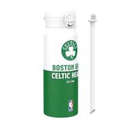 Ion8 NBA Boston Celtics Gourde Thermique Avec Paille Amovible, 750ml/24oz, Bouteille Étanche À Isolation Sous Vide, Facile À Ouvrir, Verrou Sécurisé, Passe Au Lave-Vaisselle, Couvercle Rabattable