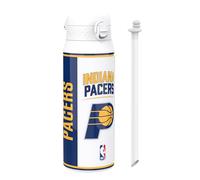 Ion8 NBA Indiana Pacers Gourde Thermique Avec Paille Amovible, 750ml/24oz, Bouteille Étanche À Isolation Sous Vide, Facile À Ouvrir, Verrou Sécurisé, Passe Au Lave-Vaisselle, Couvercle Rabattable
