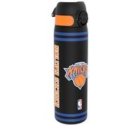 Ion8 NBA New York Knicks Gourde, 500ml, Anti-Fuite, Facile à Ouvrir, Verrouillage Sécurisé, Lavable en Lave-vaisselle, Sans BPA, Poignée de Transport, S'adapte aux Porte-gobelets, Facile à Nettoyer