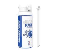 Ion8 NBA Orlando Magic Gourde Thermique Avec Paille Amovible, 750ml/24oz, Bouteille Étanche À Isolation Sous Vide, Facile À Ouvrir, Verrou Sécurisé, Passe Au Lave-Vaisselle, Couvercle Rabattable
