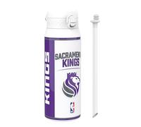 Ion8 NBA Sacramento Kings Gourde Thermique Avec Paille Amovible, 750ml/24oz, Bouteille Étanche À Isolation Sous Vide, Facile À Ouvrir, Verrou Sécurisé, Passe Au Lave-Vaisselle, Couvercle Rabattable