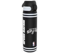 Ion8 NBA San Antonio Spurs Gourde, 500ml, Anti-Fuite, Facile à Ouvrir, Verrouillage Sécurisé, Lavable en Lave-vaisselle, Sans BPA, Poignée de Transport, S'adapte aux Porte-gobelets, Facile à Nettoyer