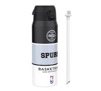 Ion8 NBA San Antonio Spurs Gourde Thermique Avec Paille Amovible, 750ml/24oz, Bouteille Étanche À Isolation Sous Vide, Facile À Ouvrir, Verrou Sécurisé, Passe Au Lave-Vaisselle, Couvercle Rabattable