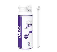 Ion8 NBA Utah Jazz Gourde Thermique Avec Paille Amovible, 750ml/24oz, Bouteille Étanche À Isolation Sous Vide, Facile À Ouvrir, Verrou Sécurisé, Passe Au Lave-Vaisselle, Couvercle Rabattable