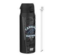 Ion8 NFL x Bouteille Thermique de Sport avec Paille Amovible, 750ml/24oz, Bouteille Isotherme Anti-fuite, NFL Panthers