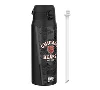 Ion8 NFL Bears Bouteille Thermique de Sport avec Paille Amovible, 750ml/24oz, Bouteille Isotherme Anti-fuite, Facile à ouvrir, Verrouillage sécurisé, Passe au lave-vaissell